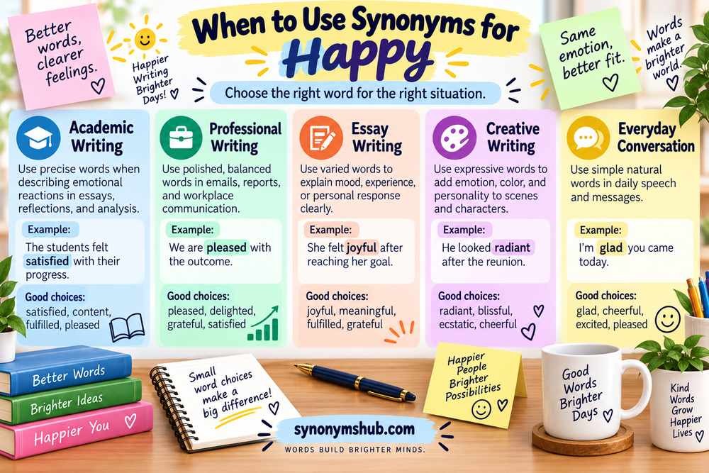 When to Use Synonyms for Happy