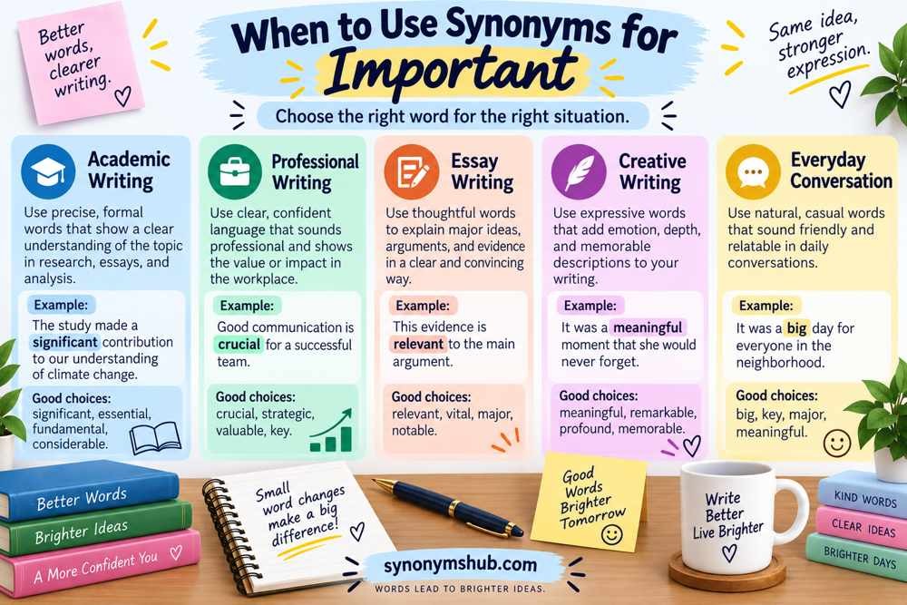 When to Use Synonyms for Important