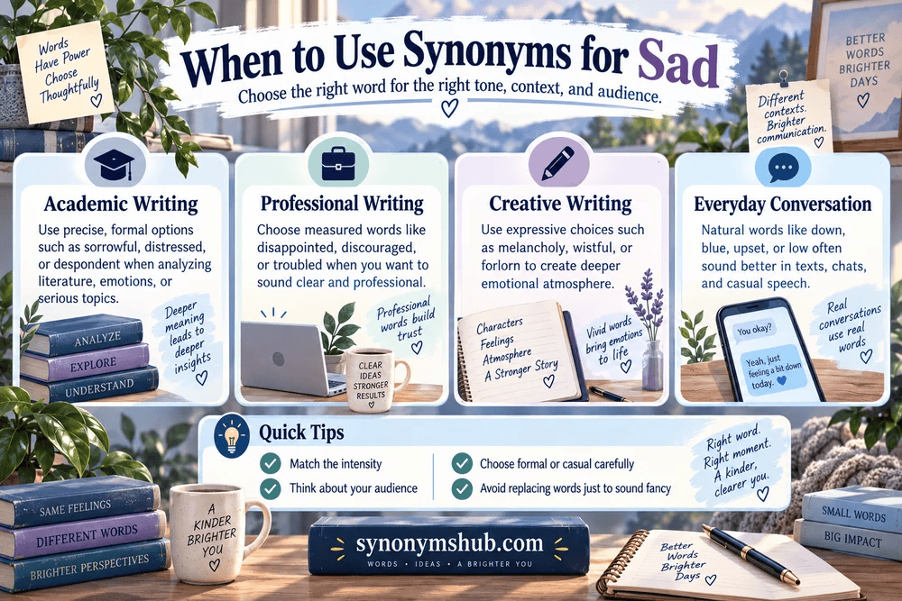 When to Use Synonyms for Sad