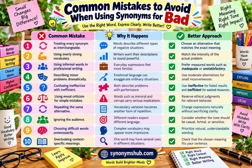 Common Mistakes to Avoid When Using Synonyms for Bad