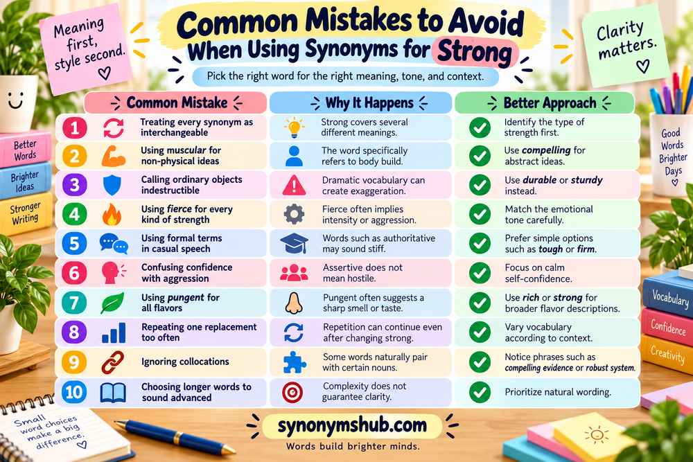 Common Mistakes to Avoid When Using Synonyms for Strong