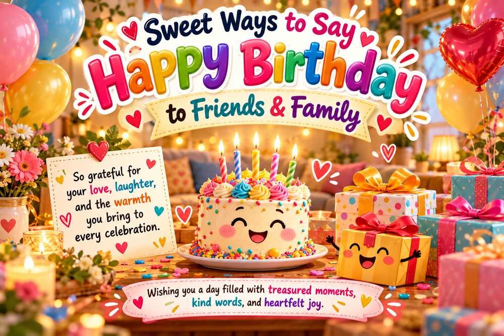 Sweet Ways to Say Happy Birthday to Friends & Family