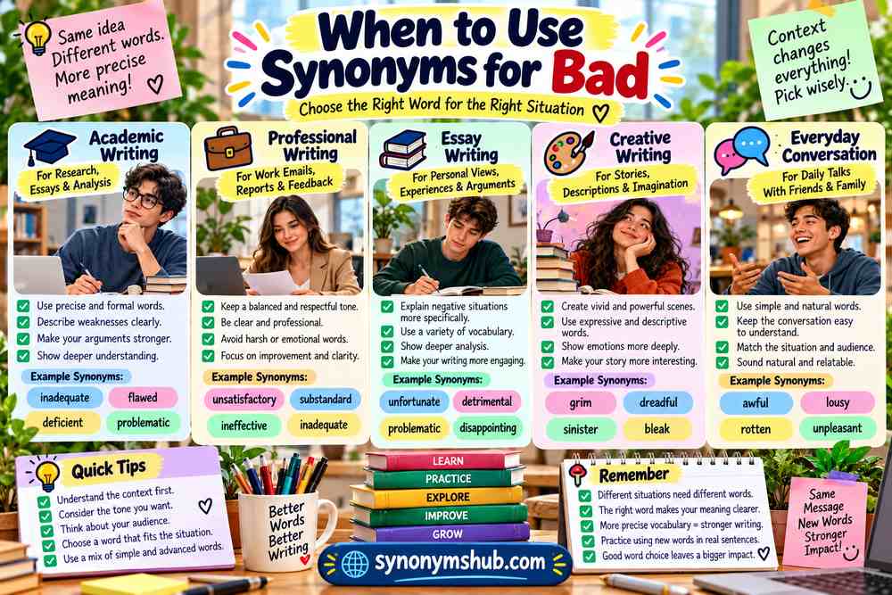 When to Use Synonyms for Bad