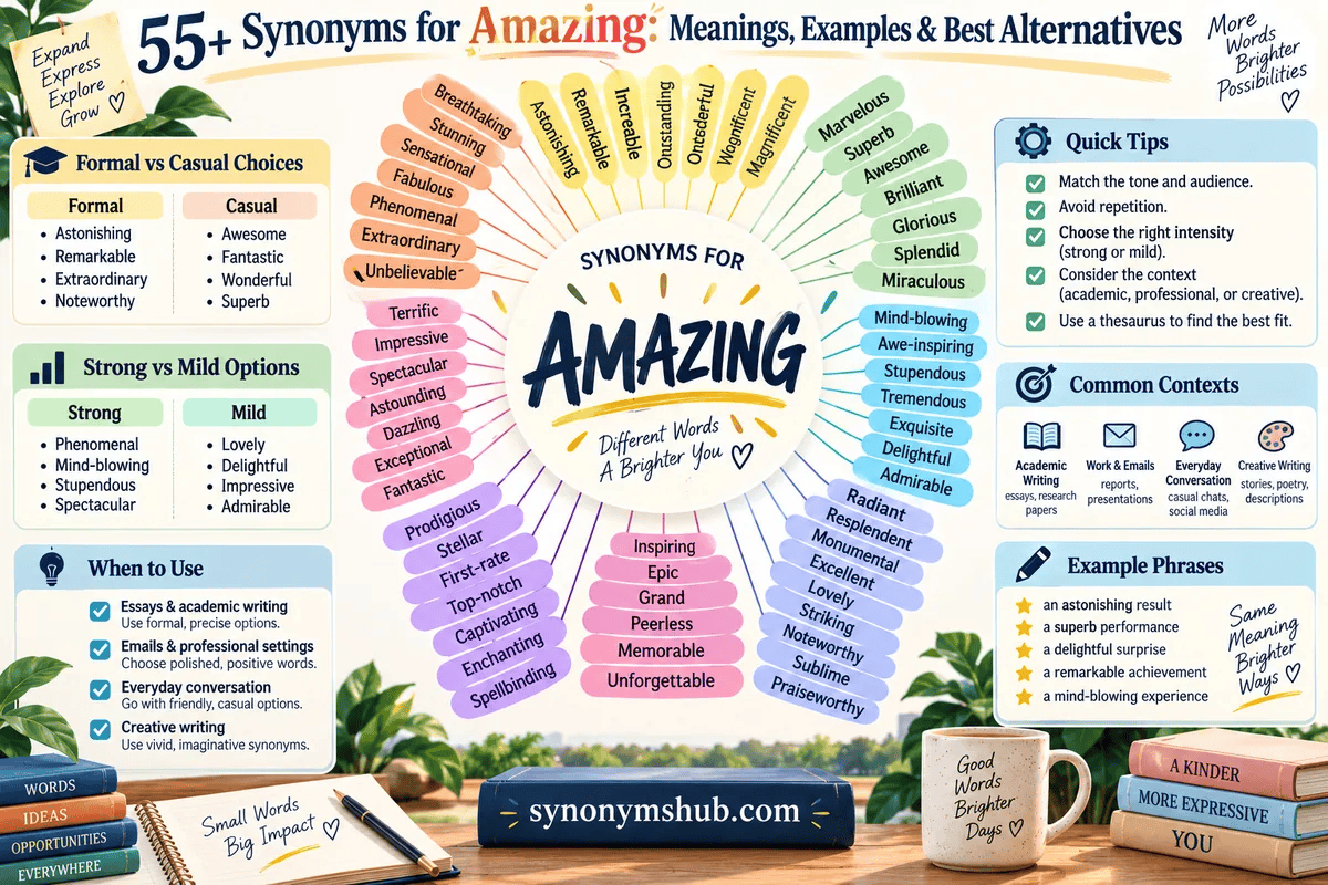 55+ Synonyms for Amazing: Meanings, Examples & Best Alternatives