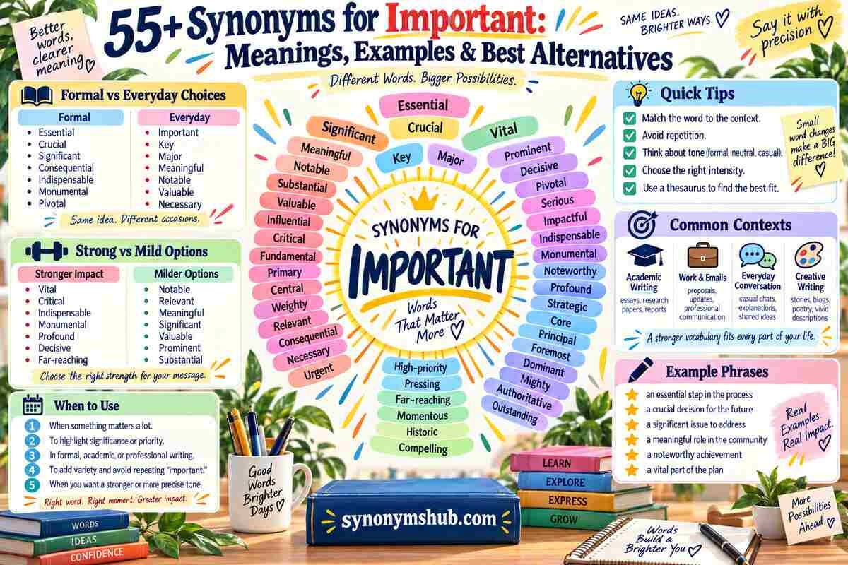 55+ Synonyms for Important With Meanings & Real-Life Examples