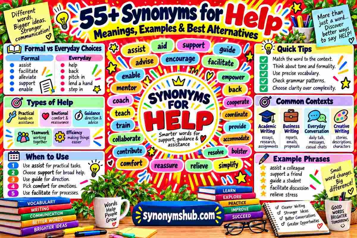 55+ Synonyms for Help With Alternative Meanings & Real-Life Examples
